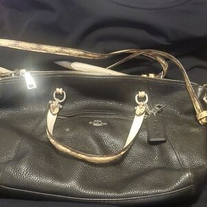 Black and Tan Leather Handbag